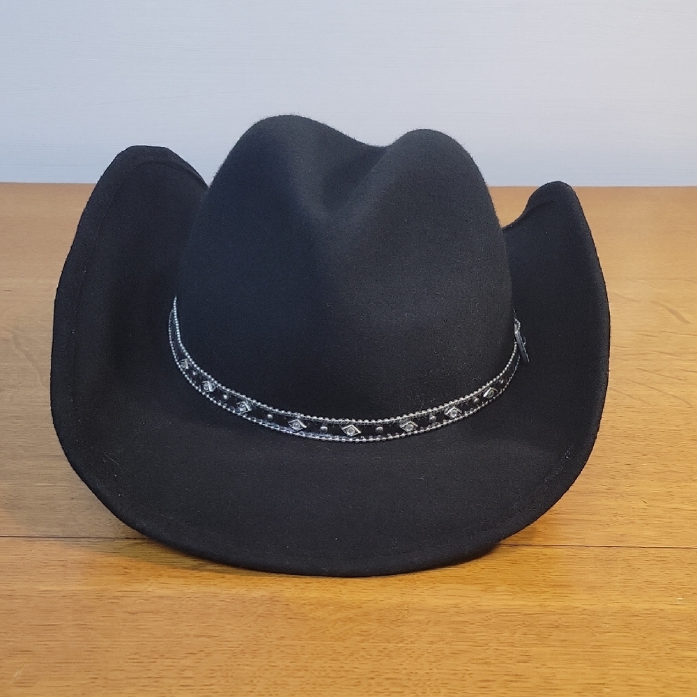 Scala 100% Felt Wool Black Western Cowboy Hat